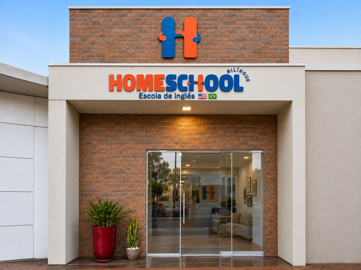 Fachada da HomeSchool Escola de Inglês em Americana